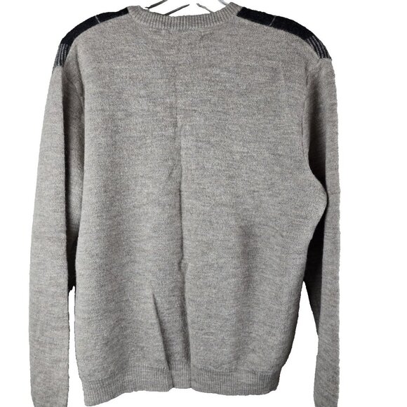 Luxury KUNA 100% Baby Alpaca Plaid V-Neck Sweater Size M Soft Warm Made Peru - Picture 3 of 9